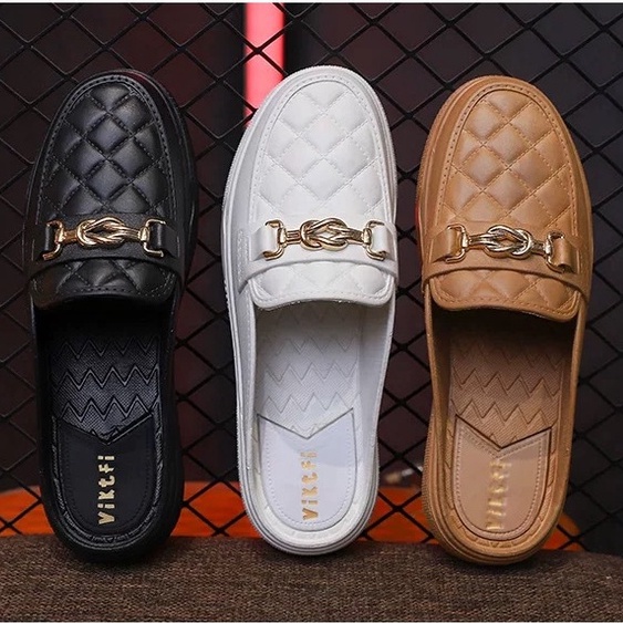 CYS Sandal Loafers Wanita Import Fashion Korea Kekinian Slip On Sendal Formal Cewek Teplek Lembut Terbaru Elegant Polos SPT-39 SPT-68