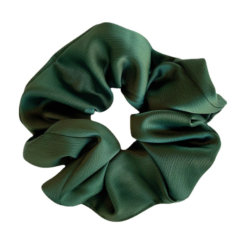 BIG RING SCRUNCHIE HAIR TIE KARET IKAT RAMBUT SILK SATIN WARNA POLOS COKELAT HITAM BESAR KOREA KOREAN SCRUNCHIES PITA