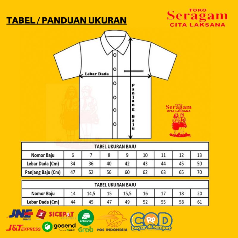 Seragam Sekolah Baju Putih Polos Tanpa Logo / Badge / Bet