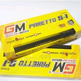 12pcs pulpen semigel paretto hitam (1pak)