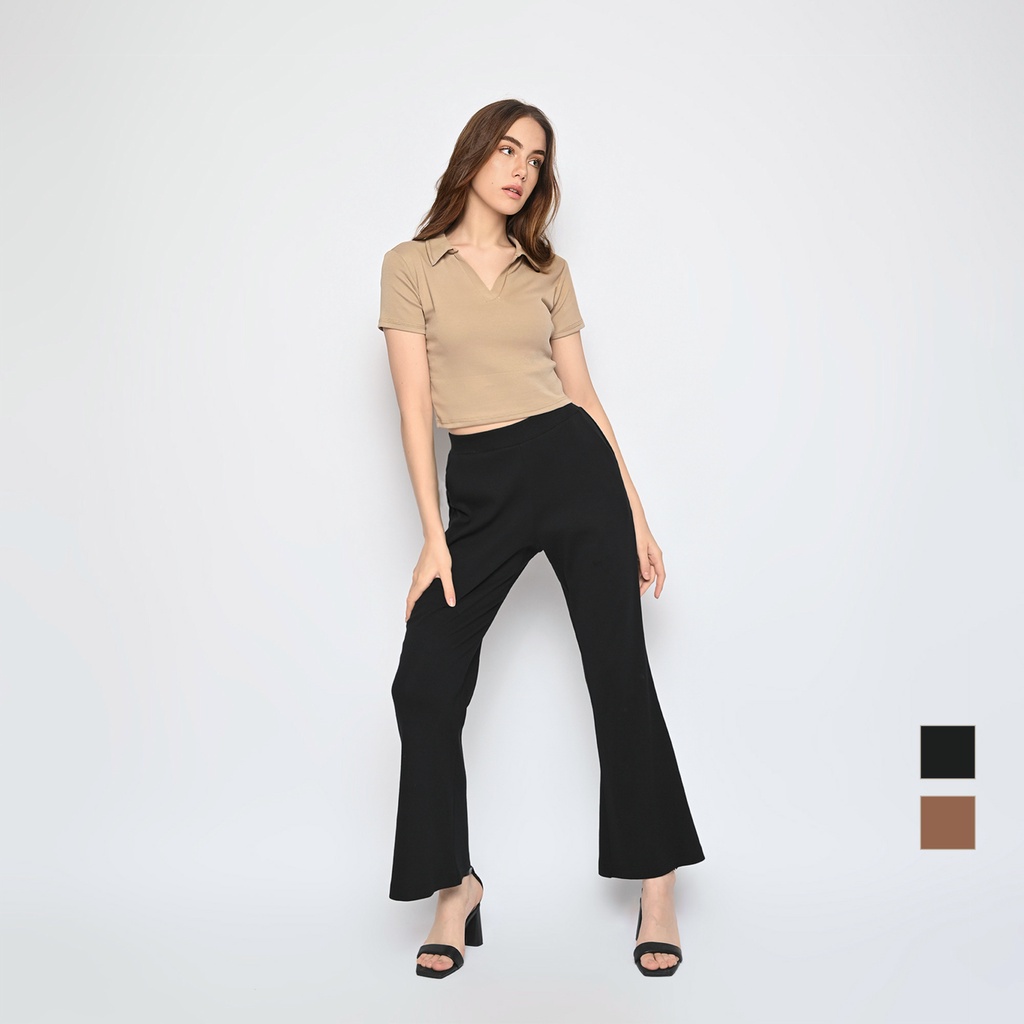 Ribbed Flare Pants (Celana Cutbray Ibu Hamil)