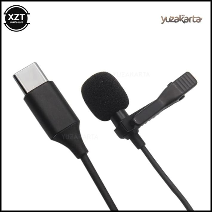 Microphone Clip On Mic Podcast Usb Type C Hp Smartphone Tablet