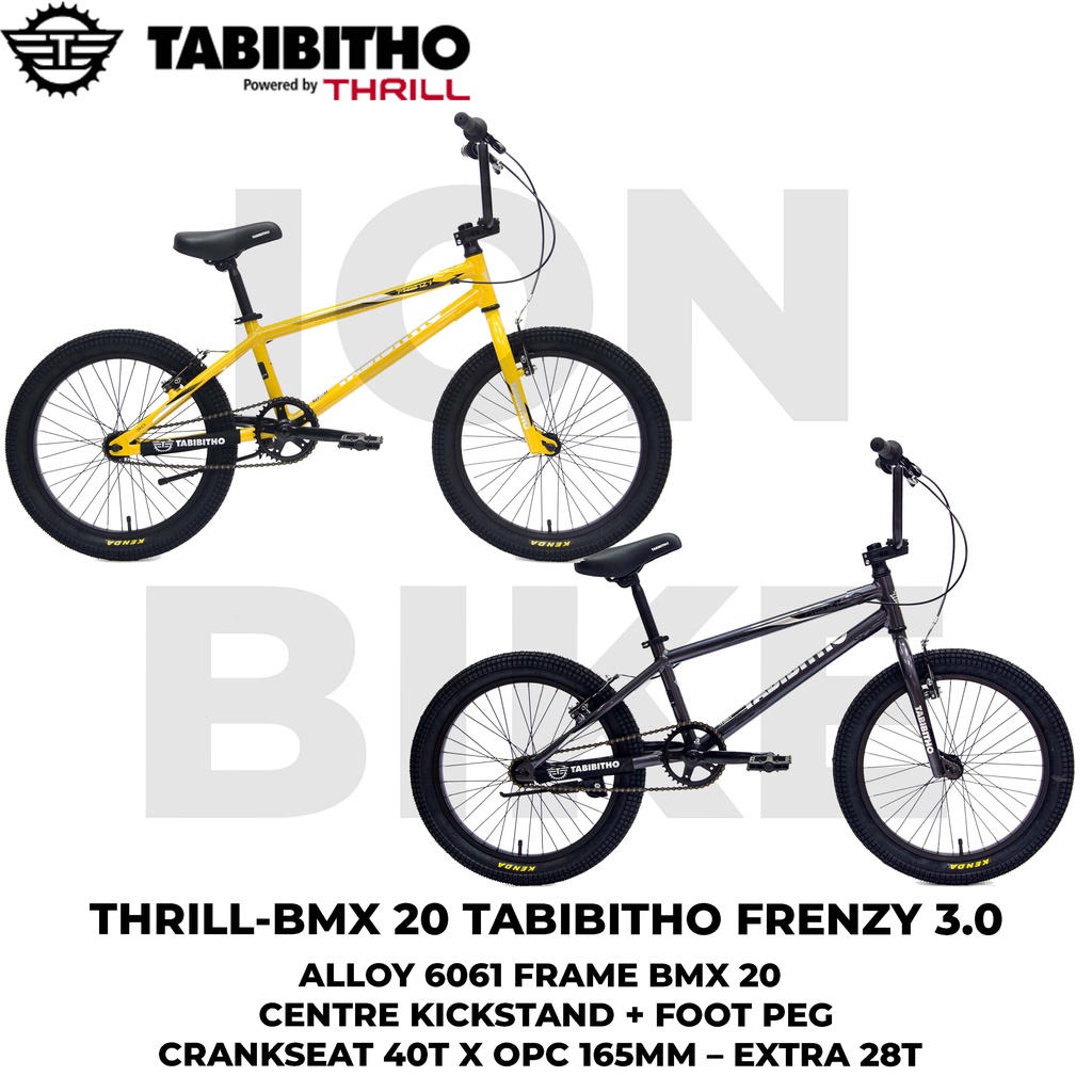 Sepeda BMX 20 Tabibitho Frenzy 3.0 BC Alloy Frame 2022 Freestyle Bike Terbaru Murah Sepeda Anak Comp