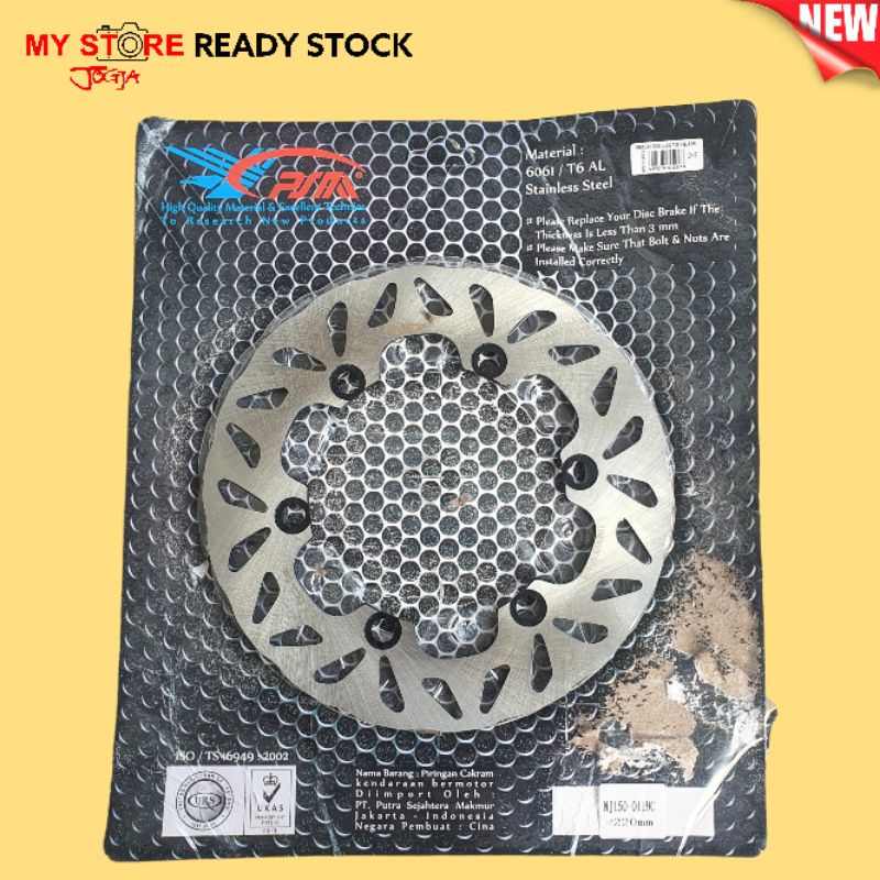 Disk brake piringan cakram belakang PSM 220mm Ninja RR ZX old New velg std RCB VND VROSSI sanca deri
