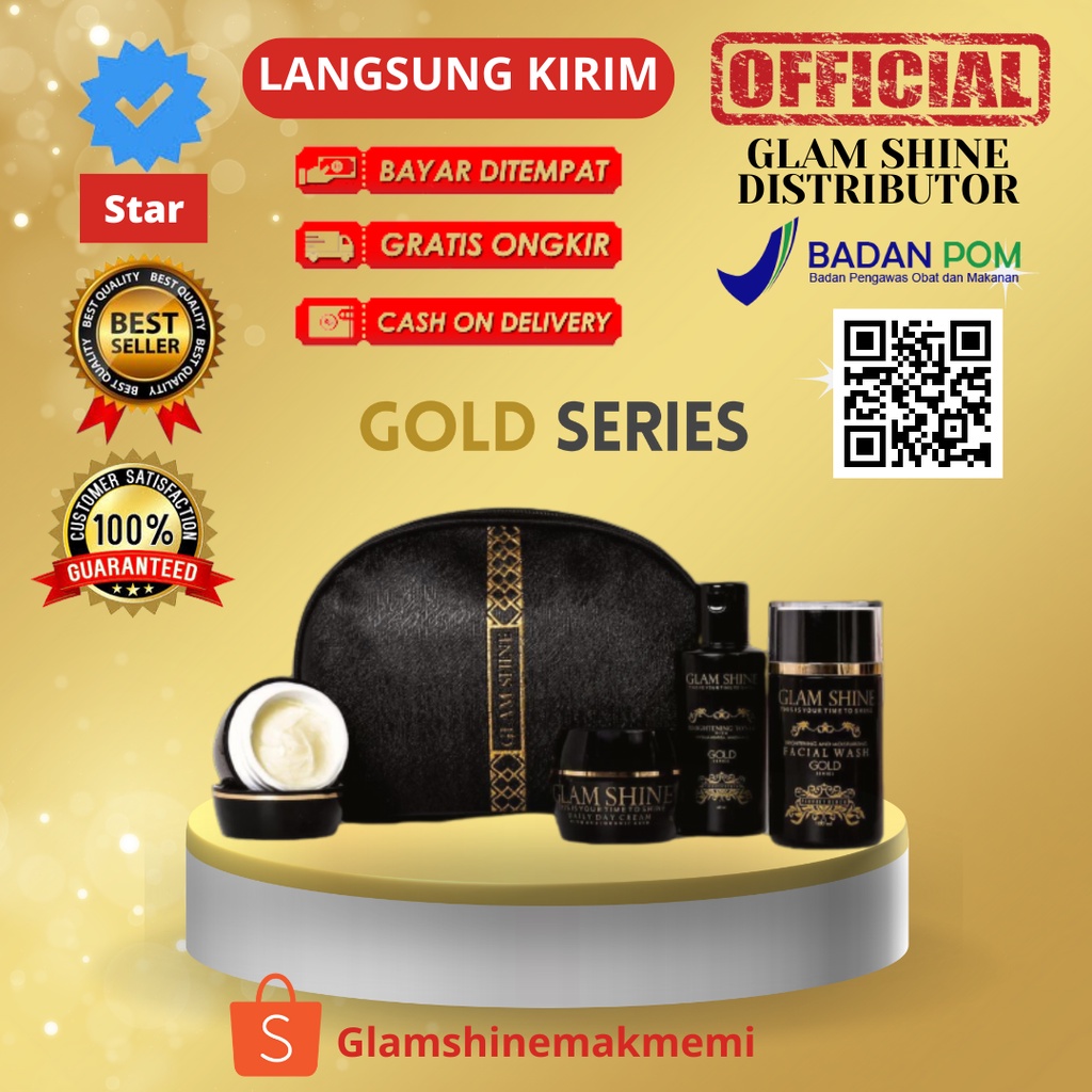 GLAM SHINE SKINCARE COSMETICS PREMIUM GOLD SERIES OFFICIAL DISTRIBUTOR 100% ORIGINAL PRODUK