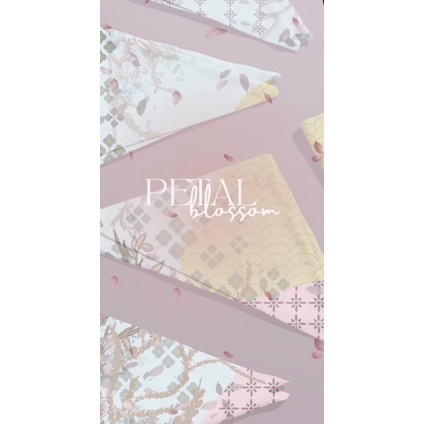 Fatimah syahrini segi empat Petal Blossom Scarves