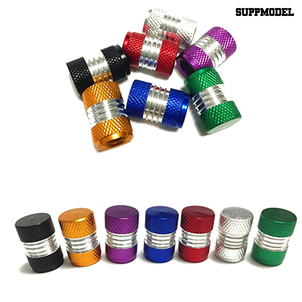 [Dekorasi] 4pcs/set Universal Aluminium Alloy Warna Cerah Tutup Batang Katup Angin Ban Ban