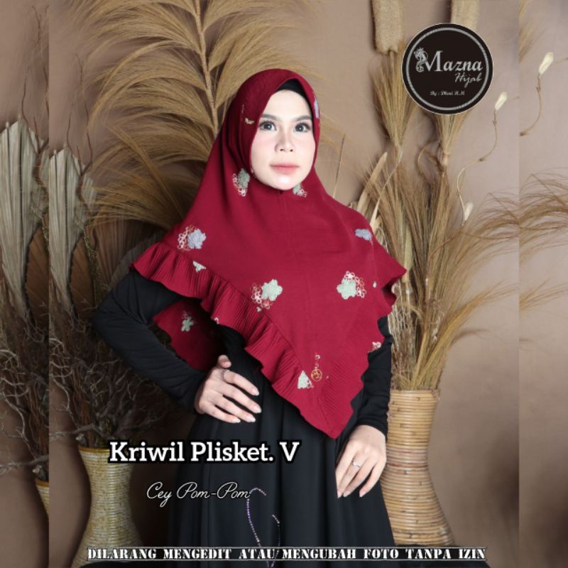 JILBAB KRIWIL PLISKET V 3D