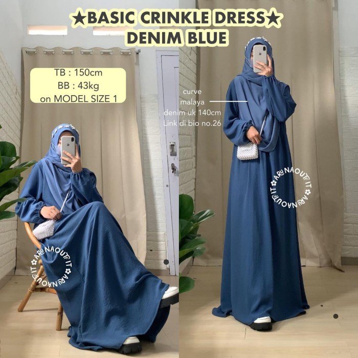 BASIC CRINKLE DRESS BY ARUNA OUTFIT