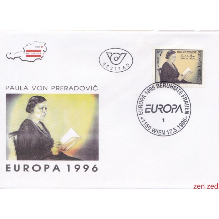 

A517 Prangko Austria FDC 1996 EUROPA Stamps - Famous Women 1 Pcs