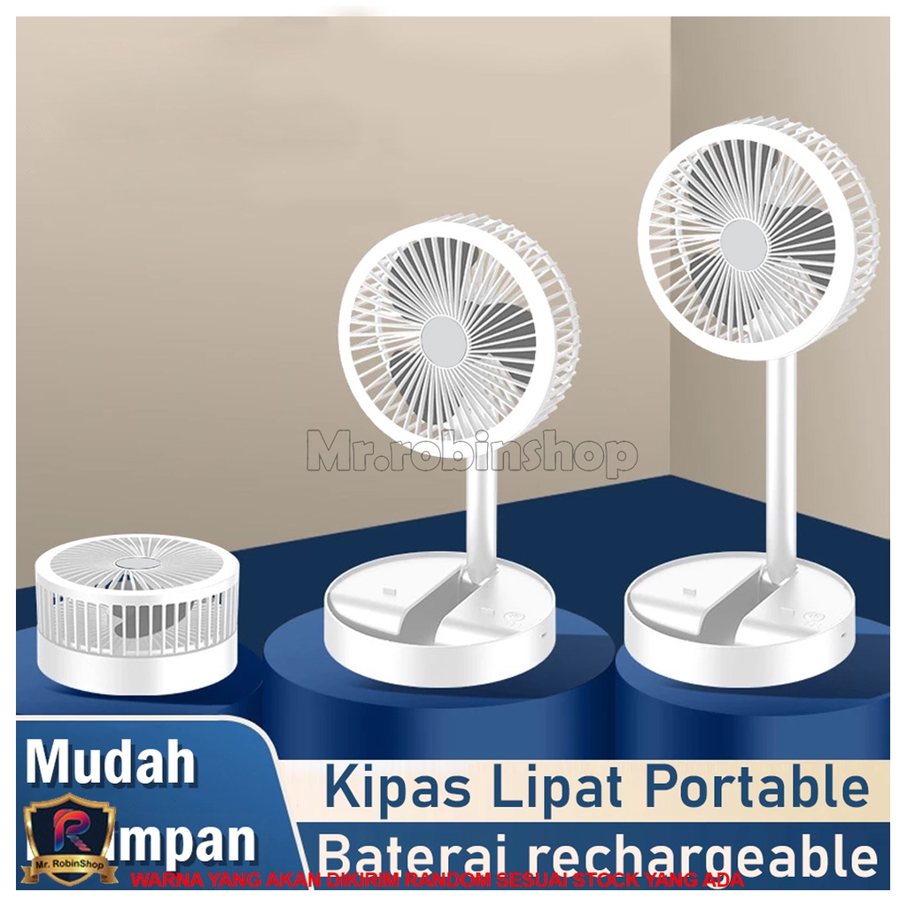 Kipas angin dan lampu belajar  lipat portable stand / portable fan folding stand / Cooling Fan rechargeable