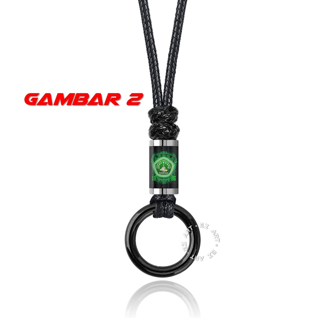 KALUNG CINCIN TABUNG GAMBAR PAGAR NUSA PENDEKAR PN TALI KULIT KEPANG ANYAM KOREA
