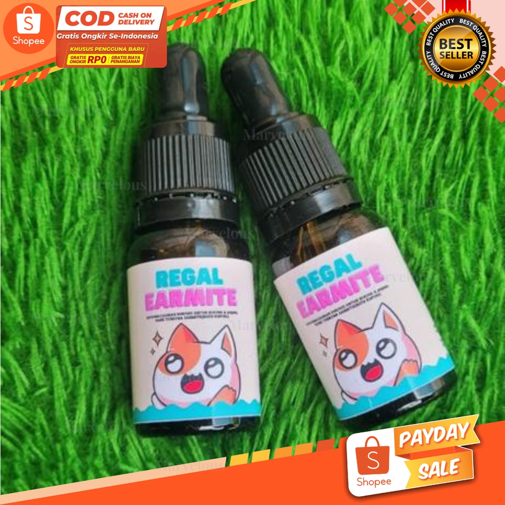 Regal Earmite Obat Pembersih Telinga Kucing Anjing Dari Kutu Kotoran dan Bau yang Mengganggu