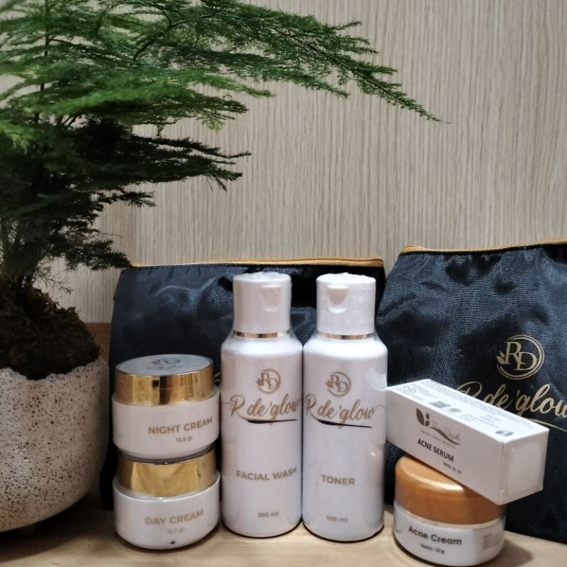 Paket Jerawat R de' Glow Skincare by Rinna Diazella Original 100%