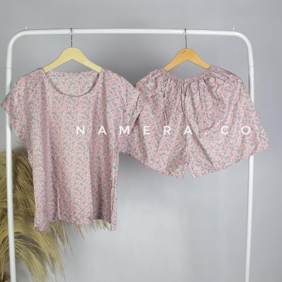 New Baju Tidur Wanita Dewasa Babydoll Rayon  Celana Pendek Piyama Bali Motif Kekinian