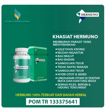 OBAT HERMUNO KAPSUL 100%  AMPUH TERBUKTI OBAT ANTI PARASIT