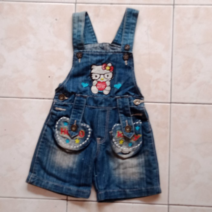 Kodok jeans anak bayi perempuan import / kodok bayi boneka rok celana