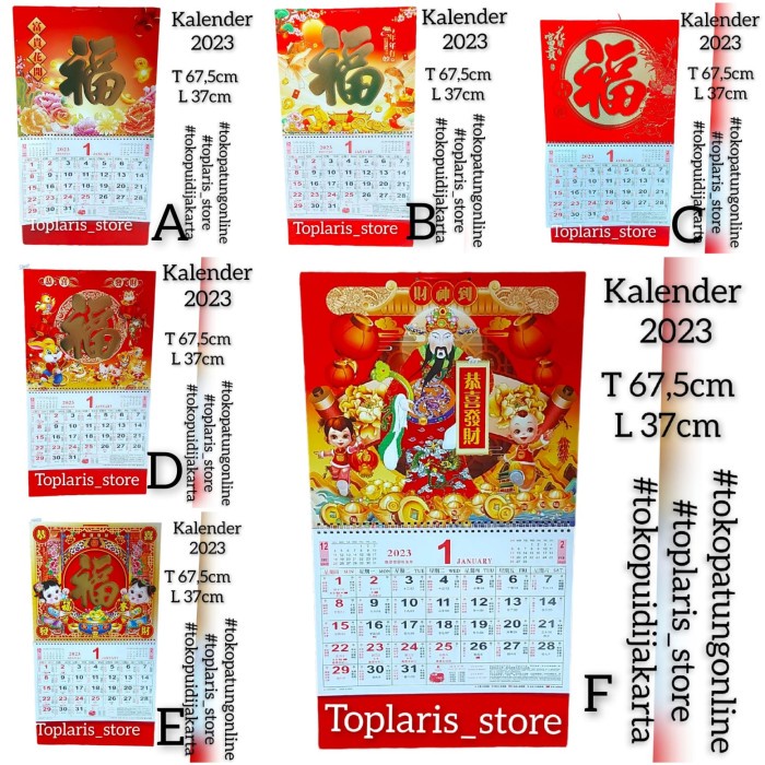

✨NEW✨ - Kalender Bulanan 2022 China Cina - RANDOM 2023