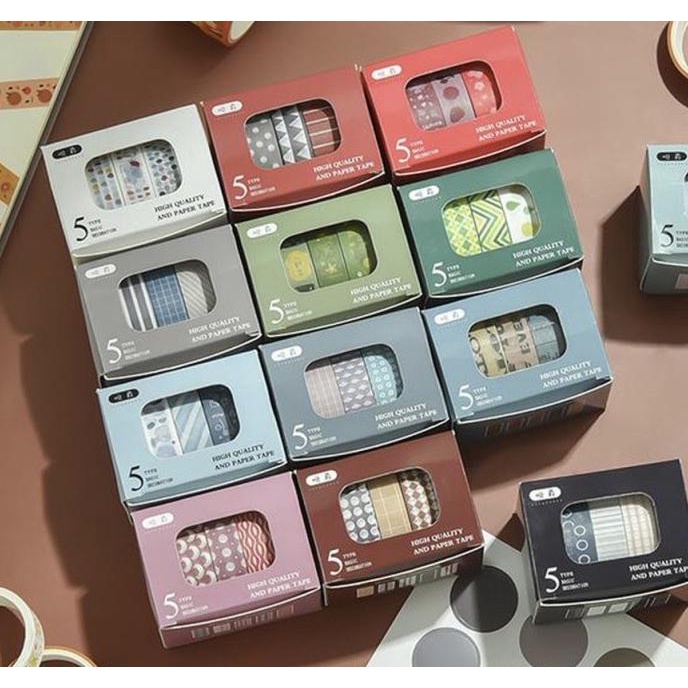 

5 Rolls Washi Tape Masking Tape Journal Planner Scrapbook