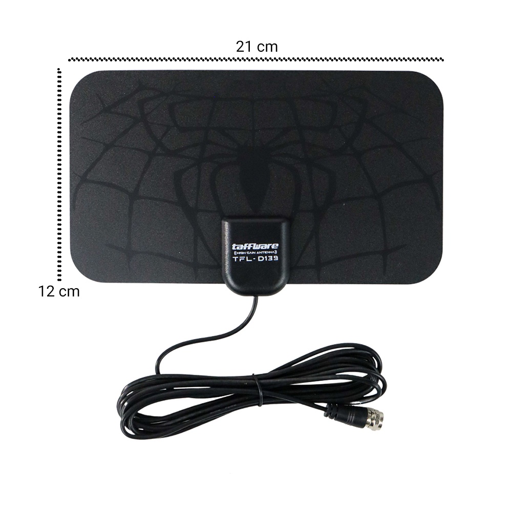 Antena TV Digital Indoor DVB-T2 25dB Spider Pattern with Signal Booster Amplifier - TFL-D139 - Black - 7RNA0GBK