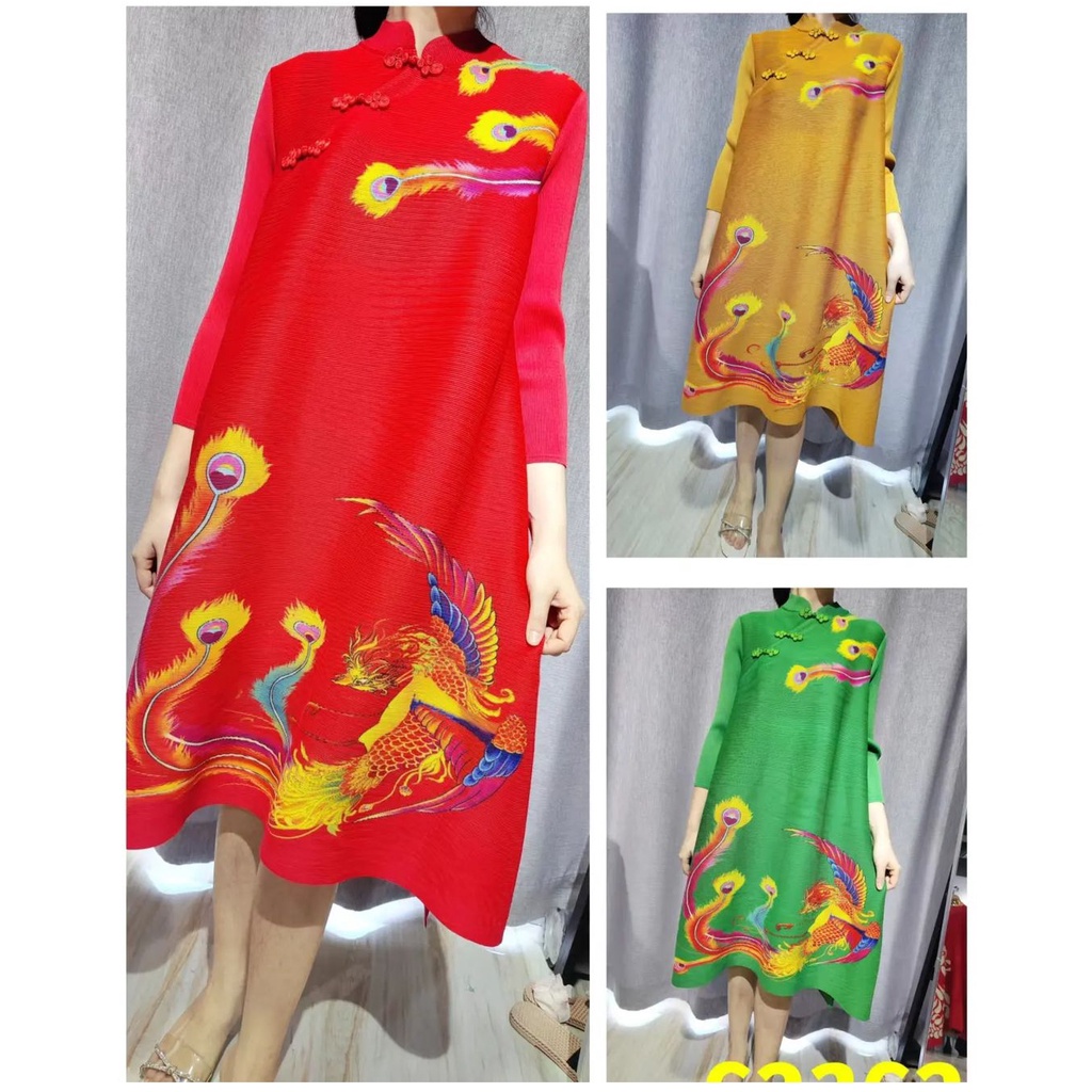 dress plisket premium wanita / dress full plisket / dress plisket motif / dress plisket premium bang