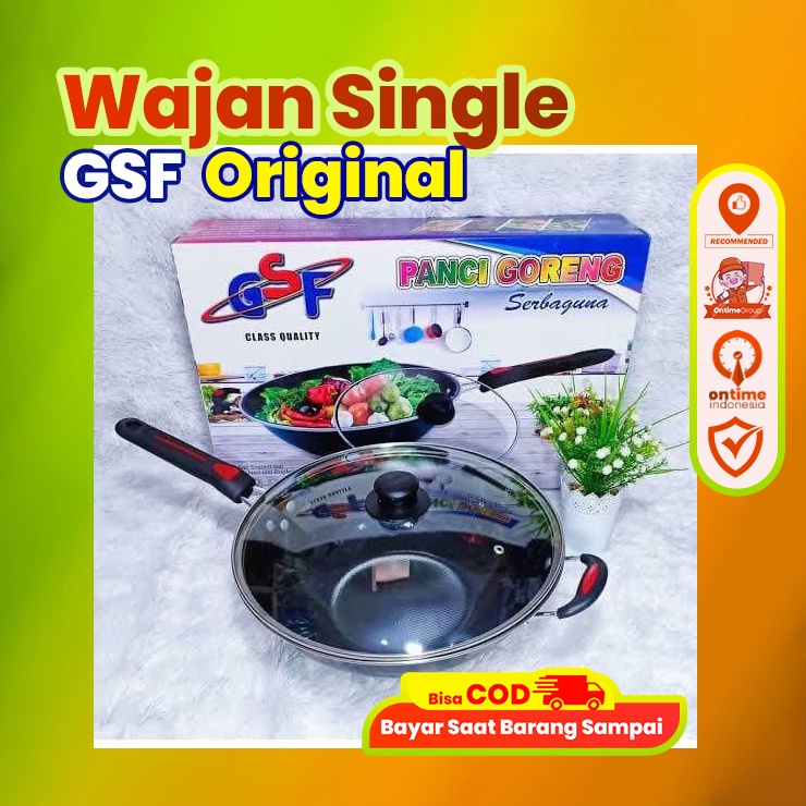 WAJAN GSF SINGLE | WAJAN SINGLE DENGAN TUTUP KACA | WAJAN SINGLE ANTI LENGKET