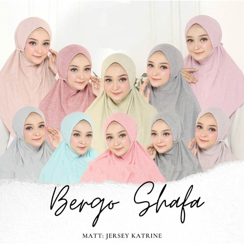 kerudung bergo pad tali belakang