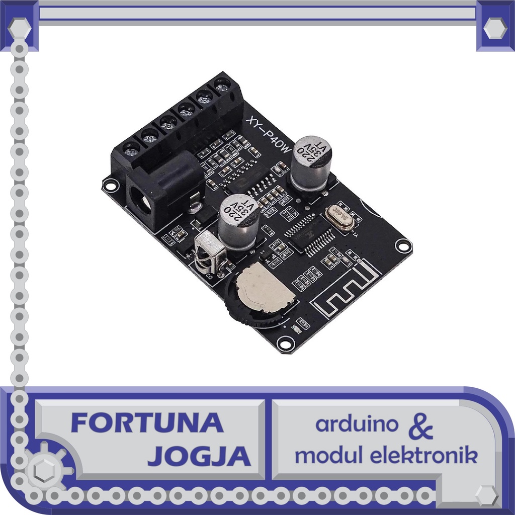 XY-P40W 2x40W Class-D Stereo Bluetooth 5.0 Remote Digital Amplifier