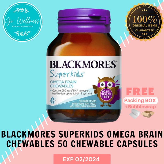 Blackmores Superkids Omega Brain Chewables 50 Chewable Capsules