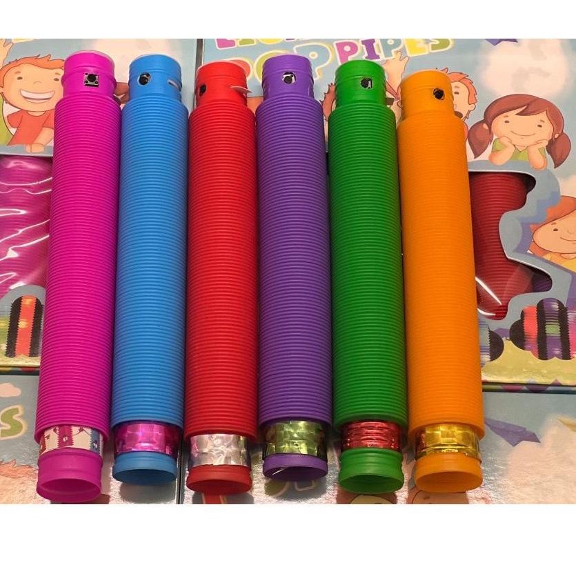 Diskon Dasyat Mainan Viral CEV Light Up Pop Tubes Pop Pipes Mainan Lampu Stick Pipa Selang Fidget Toy