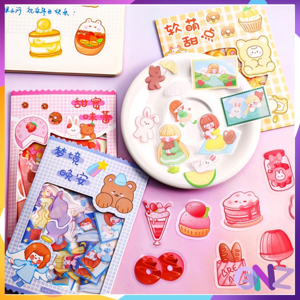 ENZ ® STIKER MOMO 2D / STIKER KARAKTER BT21 CUTE TAHAN AIR / STIKER KOREA LUCU MOTIF KARAKTER TAHAN AIR 1244