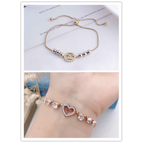 Titanium Gelang Serut Permata Perhiasan Wanita 2582/0109