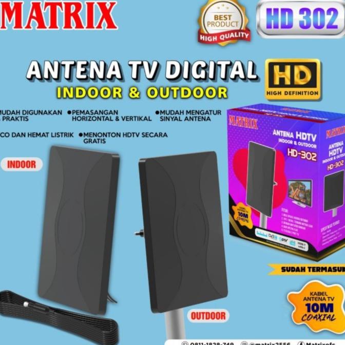 Antena Tv digital Matrix Hd- 302 Indoor- Outdoor - Antena Tv digital