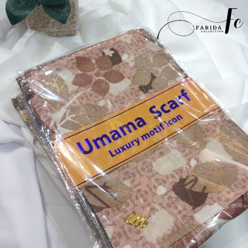 Grosir segiempat motif luxury print metal logo by umama scraft