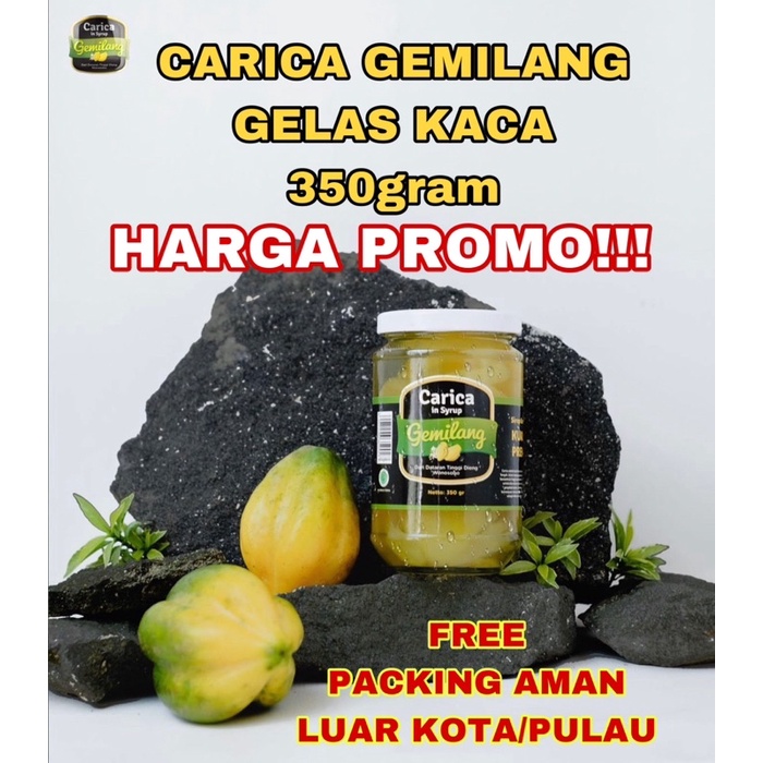 Jual Carica Gelas Kaca 350gr Carica Gemilang Botol Kaca Khas Dieng