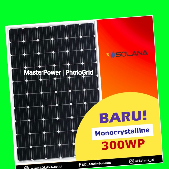 SOLANA PV SOLAR PANEL 300WP MONO SOLAR CELL