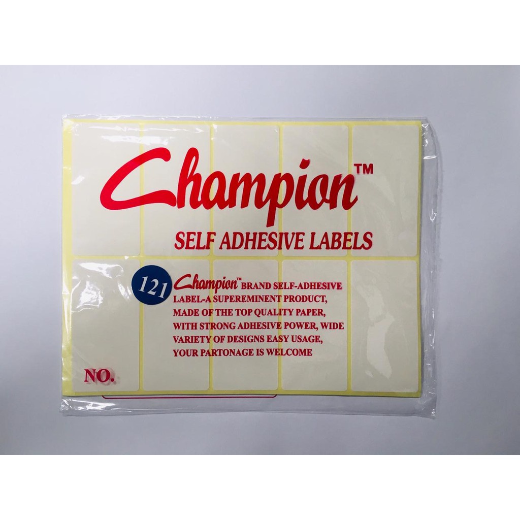 

CHAMPION - LABEL HARGA / LABEL NAMA UNDANGAN 121 Polos