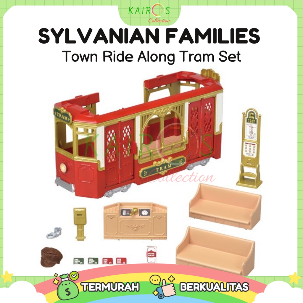 Sylvanian Families Town Ride Along Tram Set