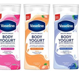 Klik Pesan--Vaseline Body Yoghurt With Prebiotics Body Lotion | Body Lotion Yogurt Peach Blueberry S