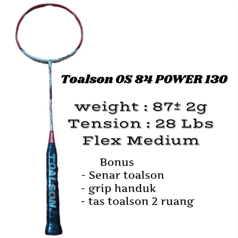 Raket Badminton Toalson OS 84 POWER 130 / Toalson POWER 130 Original Japan
