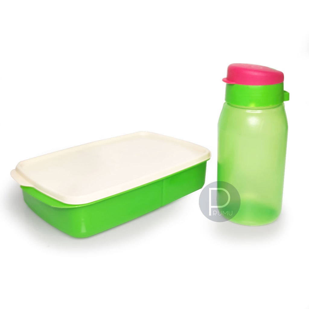 PRUMU Lunch Box Set Kotak Bekal Botol Minum - Kotak Makan - Botol Air - Lunch Box