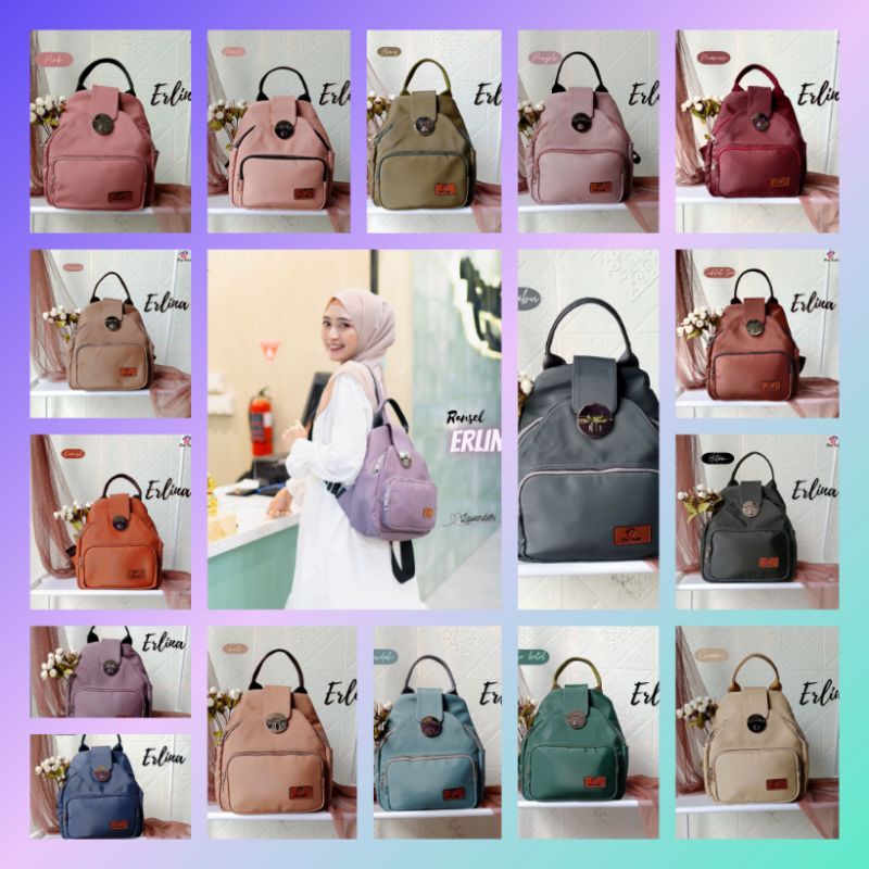 RANSEL ERLINA BIRU TSABITA/ERLINA RANSEL BIRU TSABITA /ERLINA TSABITA /TAS RANSEL ERLINA BIRU TSABIT