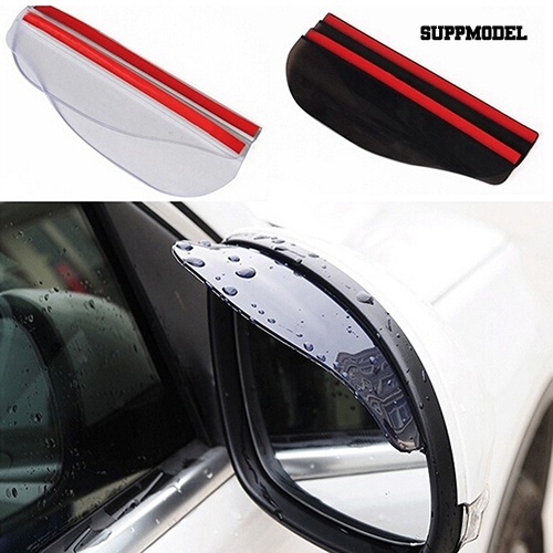 [Dekorasi] 2pcs Universal Kaca Spion Samping Belakang Hitam Bening Hujan Salju Perisai Untuk Mobil Truk