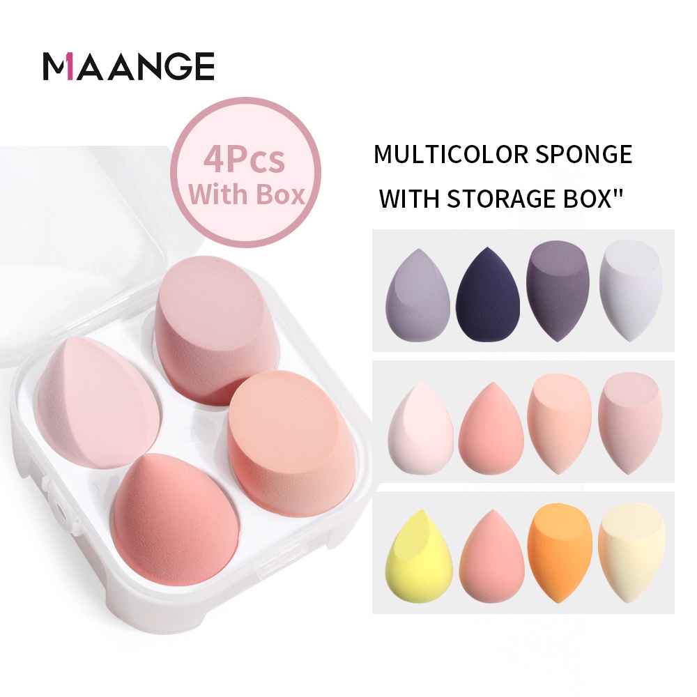 Alat Rias Premium MAANGE Sponges Egg Applicators Kotak 8 Spons Makeup Lembut Serbaguna 5911