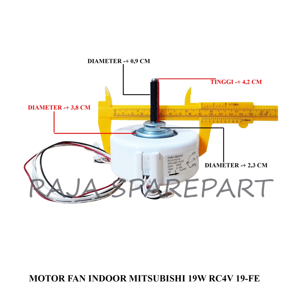 Motor Fan Indoor AC Mitsubishi 19W RC4V 19-FE (Ukuran ada di gambar)