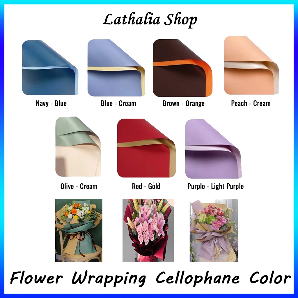 

Kertas Bucket / Flower Paper Wrapping Cellophane Color