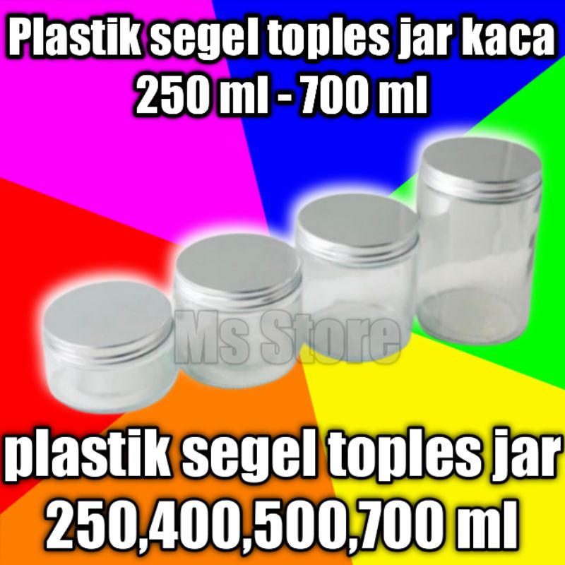 

toples jar plastik segel toples jar 150/250/400/500/700 ML