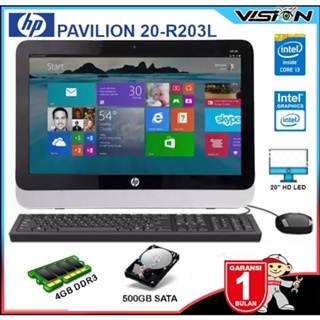 PC All In One HP Pavilion 20 Core i3 Haswell | DDR3 4GB/500GB | 20 FHD