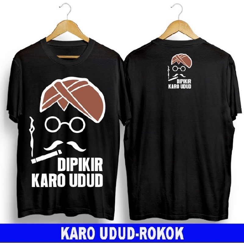 T-shirt Kaos Distro terbaru Kaos Kopi Karo udud rokok baju distro Karo udud rokok Kaos Pria / wanita