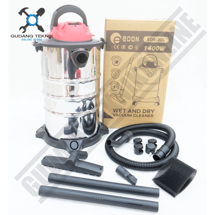 Vacuum Cleaner Wet Dry 30L ED8-30L EDON / Vacum Cleaner EDON Alat Penyedot Debu Basah Dan Kering Kapasitas 30 Liter ED8-30L EDON